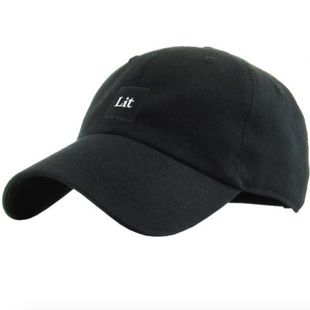 Lit Patch Dad Hat Black